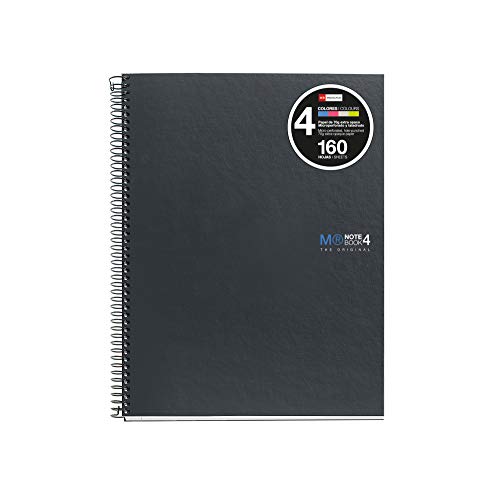 Miquelrius Basicos Mr 2121, Cuaderno A5 con Tapa de Polipropileno, 160 Hojas, Negro