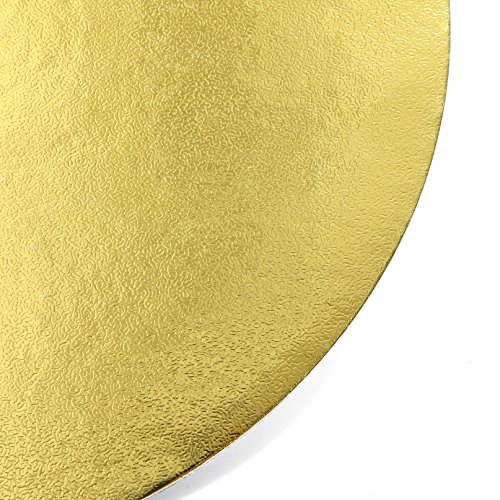 Miss Bakery's House® Cake Board - 2 mm - Ø 20 cm - plateado&dorado - 10 piezas