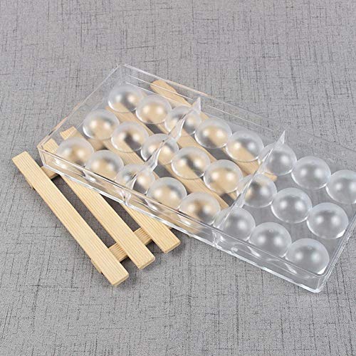 Molde De Chocolate Para Bombones, Trufas, Dulces, Dulces, Bombones: Forma De Hemisferio Acanalado. Alimentos Seguros, Plástico De Policarbonato Sin BPA