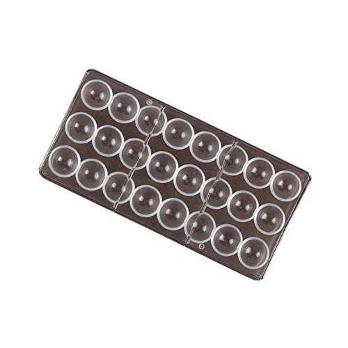 Molde De Chocolate Para Bombones, Trufas, Dulces, Dulces, Bombones: Forma De Hemisferio Acanalado. Alimentos Seguros, Plástico De Policarbonato Sin BPA