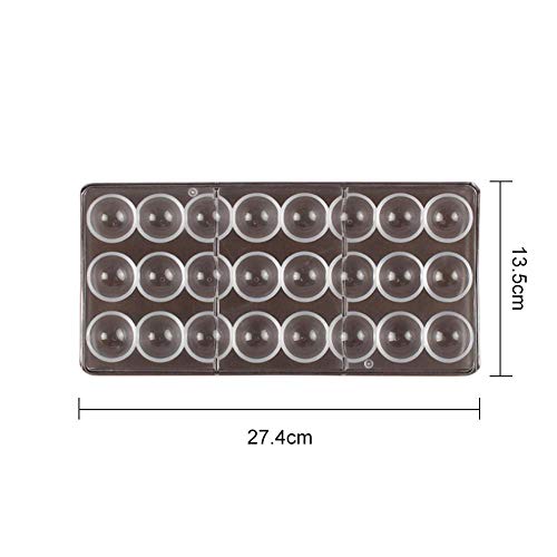 Molde De Chocolate Para Bombones, Trufas, Dulces, Dulces, Bombones: Forma De Hemisferio Acanalado. Alimentos Seguros, Plástico De Policarbonato Sin BPA