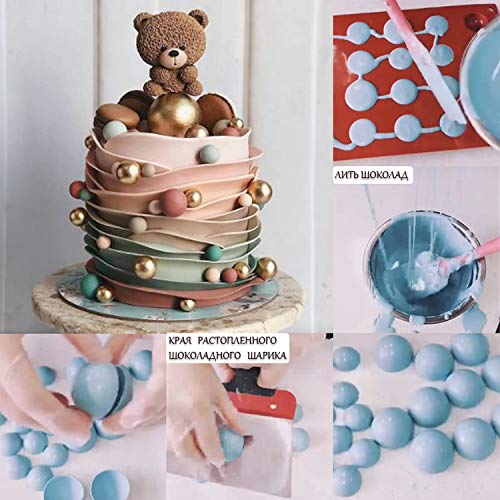 Molde de silicona antiadherente para hornear Molde de silicona para pasteles Pastelería Hornear Chocolate Fondant Utensilios para hornear Molde de postre de forma redonda Decoración DIY-B set 1-