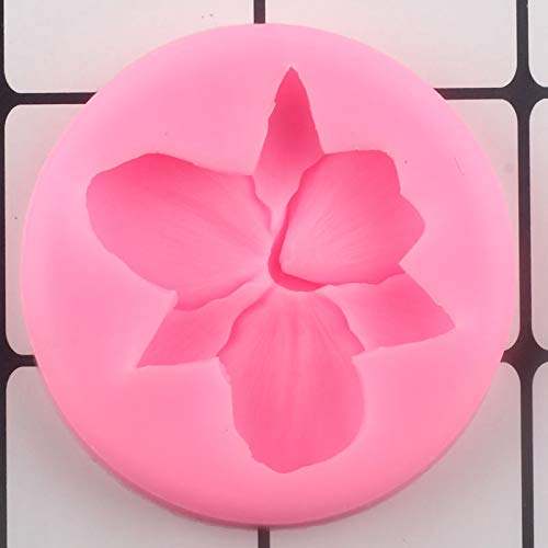 Molde de Silicona para Flores, moldes para Fondant de orquídeas, Adorno para Cupcakes, Herramientas de decoración de Pasteles DIY, moldes para Hornear de Chocolate y Arcilla polimérica de Caramelo