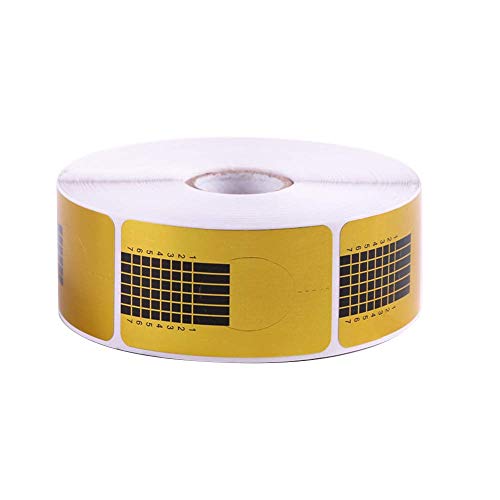 Moldes Guías Pegatinas Formas Para Manicura Uñas Tips Extenciones 500pcs (Dorado)