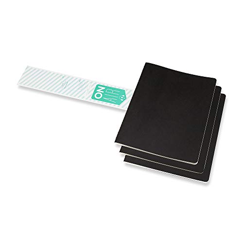 Moleskine - Cuaderno de Música, Set de 3 Cuadernos de Música con Pentagrama, Apto para bolígrafos, Plumas Estilográficas, Lápices, Pasteles, Color Negro, XL 19 x 25 cm, 80 Páginas (COLLECTION ART)