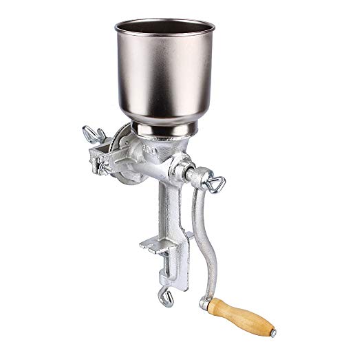 Molinillo de granos - Molinillo de maíz para trigo alimenticio de café, Granos de mano manual, Avena Hierro Molino Manivela Herramienta de cocina de fundición
