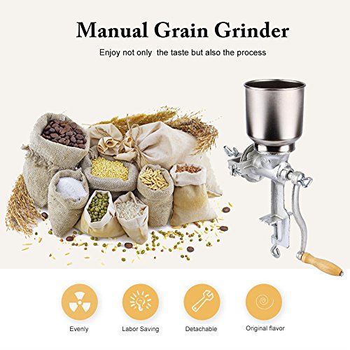 Molino de cereales, en hierro triturador de mano para moudre de maíz, de granos de café, alimentos trigo, granos, avena, etc.