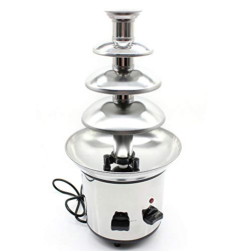 MOMOJA Máquina eléctrica de Fuente de Chocolate 4 Niveles Pantalla de Temperatura de Fondue de fusión de Chocolate para Boda de Fiesta