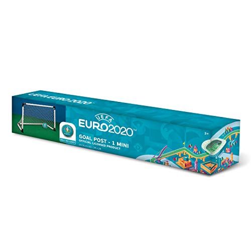 Mondo Toys-UEFA - Mini portería de fútbol para niños con Red balón Euro 2020 incluido-28581, Color Blanco, 28581