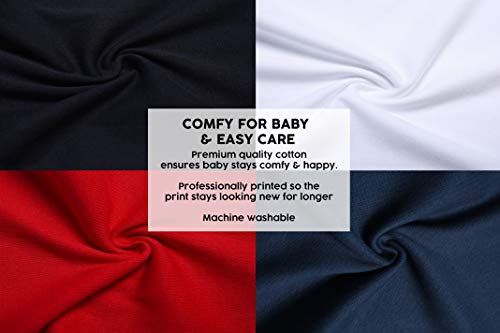 Mono con diseño de calavera y huesos cruzados de Baby Moo's para bebés; moderno pijama de pirata en color negro para niños y niñas; regalo de ideal para bebés negro negro Talla:3-6 meses