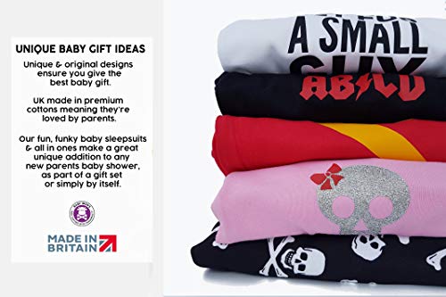 Mono con diseño de calavera y huesos cruzados de Baby Moo's para bebés; moderno pijama de pirata en color negro para niños y niñas; regalo de ideal para bebés negro negro Talla:3-6 meses