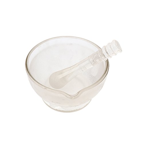 Mortero De Vidrio Con Mezclador De Molino De Drogas Especia De Cocina De Laboratorio Pestle - Como se muestra, 120 mm