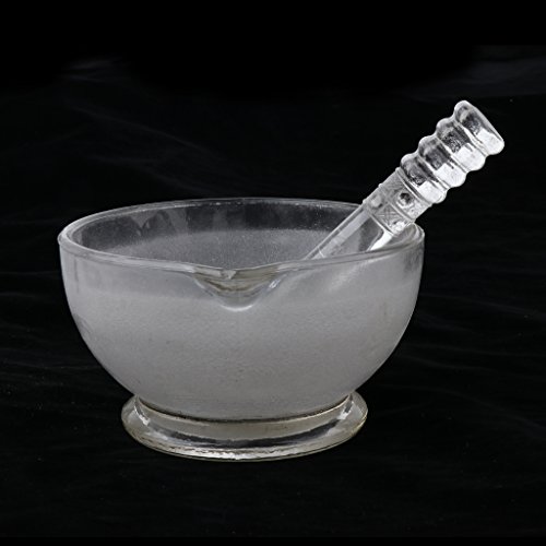 Mortero De Vidrio Con Mezclador De Molino De Drogas Especia De Cocina De Laboratorio Pestle - Como se muestra, 120 mm