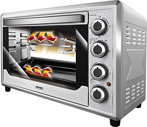 MPM MPE-08/T Horno de Sobremesa, 2000 W, 45 litros, 0 Decibeles, Acero Inoxidable, Plateado