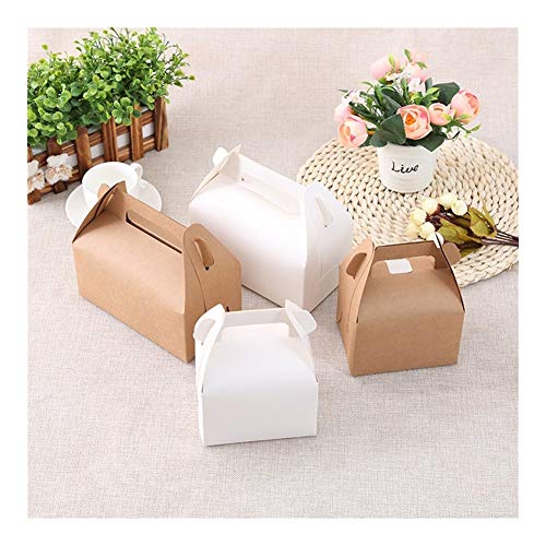 Multa Hecho a mano Cartón bandeja de la torta mousse Caja Caja de regalo personalizada Turrón envases de cartón para Navidad, Acción de Gracias y Fiesta ( Color : White card , Size : 11.5x8.5x8 )