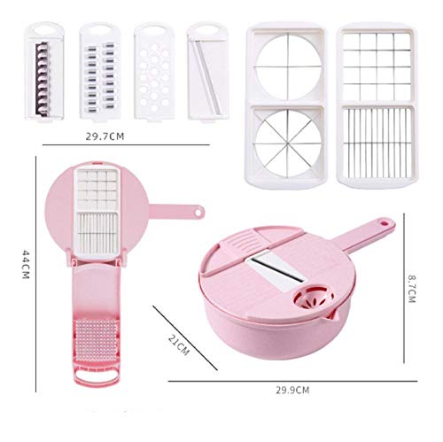 Multiusos Cortador de Verduras de Cocina Profesional， con 8 Cuchillas, Separador de Huevo, para Cortar Frutas ，Verduras