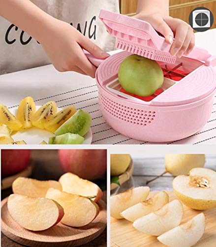 Multiusos Cortador de Verduras de Cocina Profesional， con 8 Cuchillas, Separador de Huevo, para Cortar Frutas ，Verduras