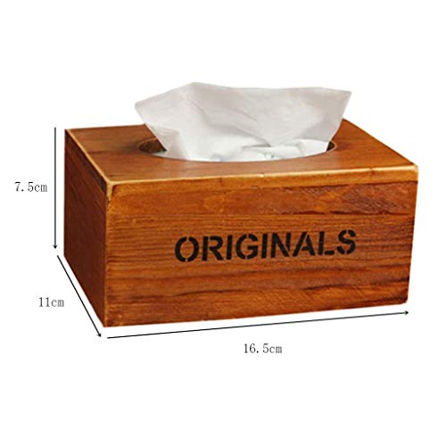 NA YHSMZ Tejido Cubierta de la Caja Elegante, Aseo de Madera Tejidos Cuadro Titular del rectángulo Decorativo de la Novedad de la servilleta del dispensador (Color : Blue)