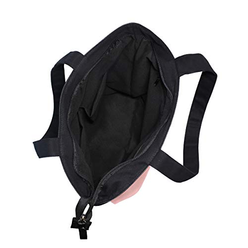 NaiiaN Bolsos de hombro con correa de peso ligero Bolso Bolso de compras Bolsos para mujeres Niñas Damas Graduación de estudiantes Rosado Sosteniendo Donuts Dulce