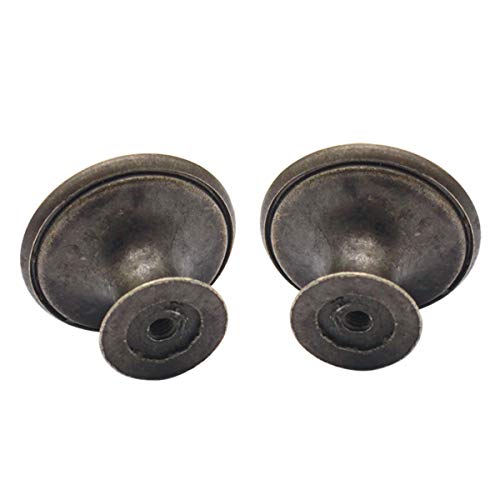 Natuce 12 Piezas Pomos y Tiradores de Muebles 30mm Vintage Bronce Pomos para Puertas/Armarios de Cocina/Cajones de Comodas Antiguos