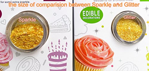 Natural Color Naranja Glitter Sparkles 3 G Topping Comestible para Tartas Ingredientes