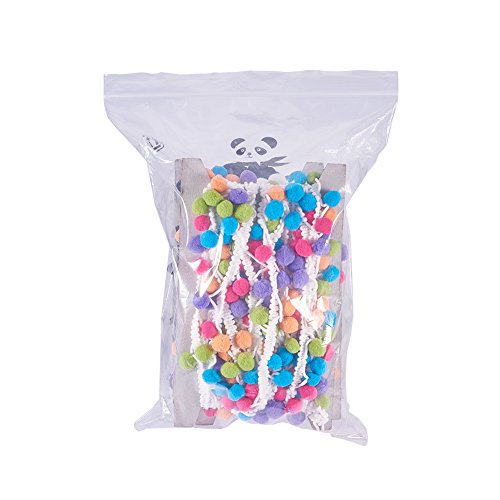 NBEADS 18 m Pom Pom Trim Bola Flecos Cinta Borde decoración Coser Encaje Coser Tela DIY Craft (3 Colores/Pack 6 m/Color)