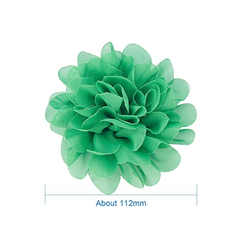 NBEADS 30 Piezas de Flores de Gasa Hechas a Mano de 4,4 Pulgadas, Accesorios para Diademas, Bodas, Manualidades