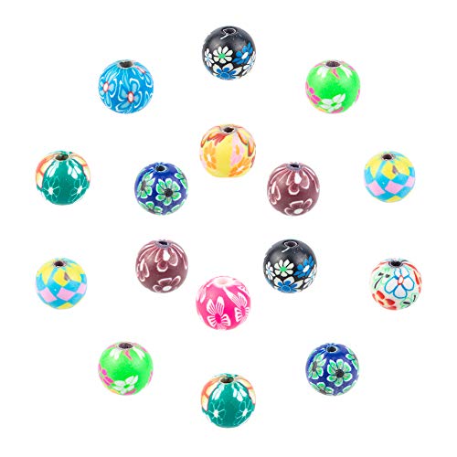 NBEADS Cuentas de Arcilla polimérica de Color fimo para oración Budista, 200 Unidades, 10 mm