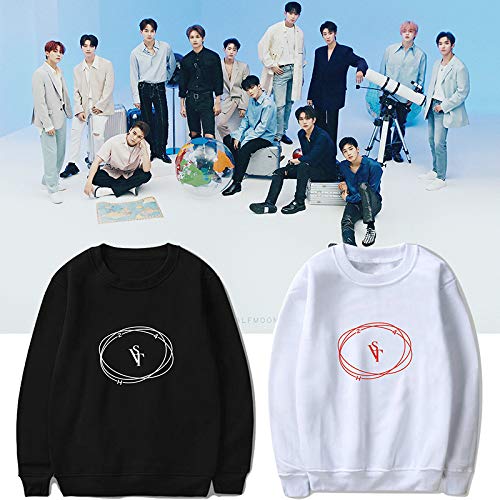 NCTCITY Hombres Mujeres Sudaderas KPOP Seventeen Pullover de Manga Larga Abrigo Suelto Suéter Cuello Redondo 24H Imprimiendo Tops