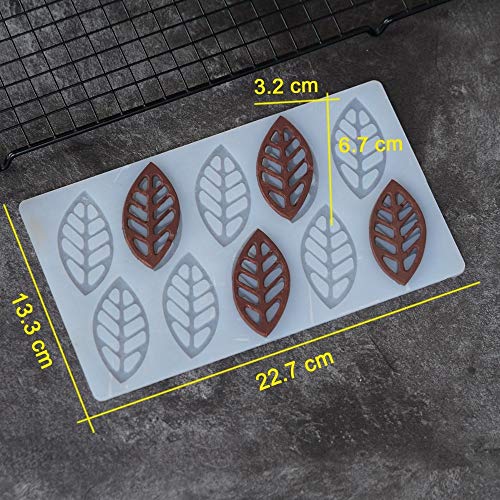 Neutral Hollow out Forma De Hoja Molde De Silicona Herramientas De Decoración De Pasteles Forma De Hojas Hoja De Transferencia De Chocolate Plantilla para Hornear
