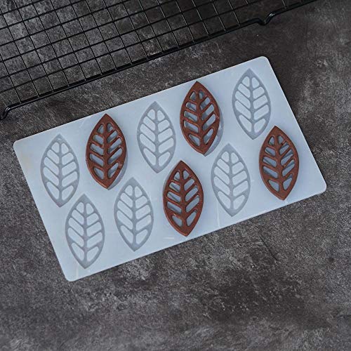 Neutral Hollow out Forma De Hoja Molde De Silicona Herramientas De Decoración De Pasteles Forma De Hojas Hoja De Transferencia De Chocolate Plantilla para Hornear