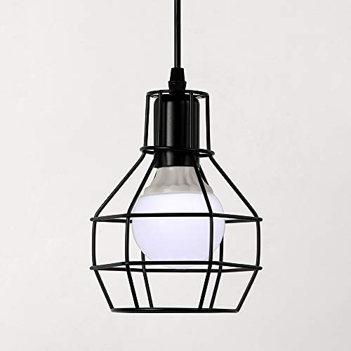 Newrays Retro Loft Industrial Hierro Negro Colgante Lámparas Colgantes E27 Para Cocina Sala De Estar Dormitorio Restaurante