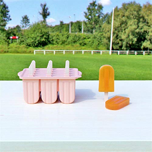 N/I Molde para Helado, Máquina para Hacer Paletas De Hielo, Moldes para Paletas De Hielo De Silicona Moldes para Paletas De Hielo con Tapa Y 50 Barras De Madera Máquinas para Hacer Paletas De Hielo