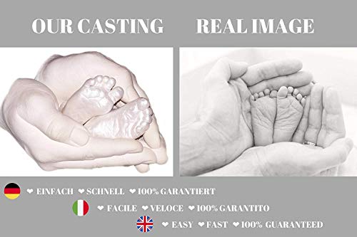 Niimo 3D Kit Huella Niños Familias Adultos Kit 3D Completo Alginato para Moldes de Manos y Yeso Envase y Herramientas Fácil Elaboración Esculturas Realistas
