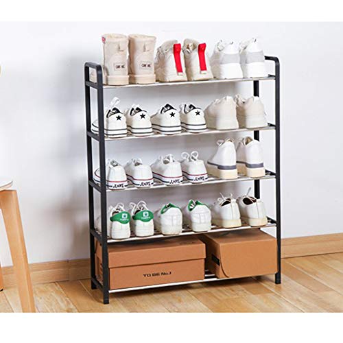 NIULLA Organizador de Zapatero de Metal Montaje rápido No se requieren Herramientas Estantes de pie de Torre de Zapatos apilables Sostienen hasta 16-20 Pares Estante Ligero Compacto,S