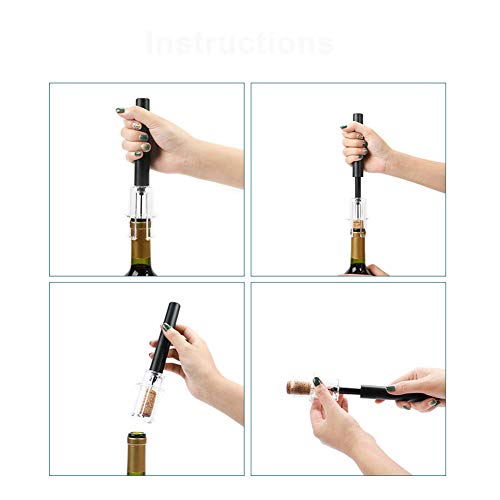 NOBRAND Sacacorchos Cocina Abridor De Botellas De Vino De Acero Inoxidable Tipo De Pasador De Presión De Aire Abridor De Vino Tinto Abrecorchos De Corcho Popper Sacacorchos Fiesta