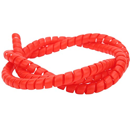 nologo Cubierta del Protector del Cable del Tubo Espiral de la línea de Freno para el Scooter eléctrico Xiaomi M365(Rojo)