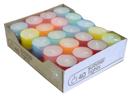 Nordlicht Kerzen Winter Lights - Juegos de 40 Velas, Tiempo de consuma 8 Horas