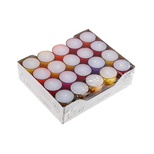 Nordlicht Kerzen Winter Lights - Juegos de 40 Velas, Tiempo de consuma 8 Horas