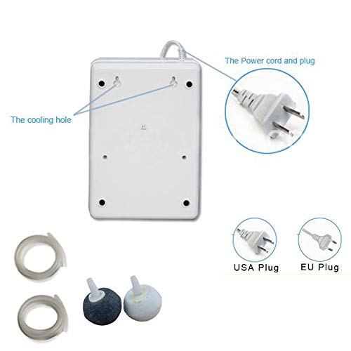 Nrpfell Portátil Activo Ozone Generator Esterilizador Purificador de Aire Purificación Frutas Verduras Agua Preparación de Alimentos Ozonizador Ionizador Ac220V Enchufe de la UE