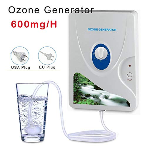 Nrpfell Portátil Activo Ozone Generator Esterilizador Purificador de Aire Purificación Frutas Verduras Agua Preparación de Alimentos Ozonizador Ionizador Ac220V Enchufe de la UE