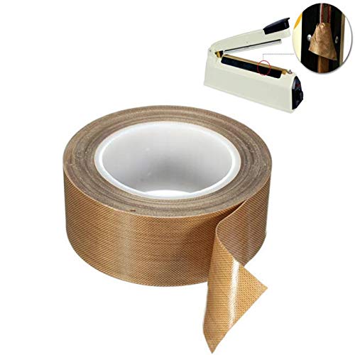 Nrpfell Tela Adhesiva De Alta Temperatura Resistente Al Teflón Máquina De Sellado Al Vacío De 300 Grados De Aislamiento Cinta De Teflón 10 Metrosx0.13Mmx15Mm
