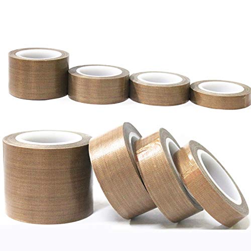 Nrpfell Tela Adhesiva De Alta Temperatura Resistente Al Teflón Máquina De Sellado Al Vacío De 300 Grados De Aislamiento Cinta De Teflón 10 Metrosx0.13Mmx15Mm