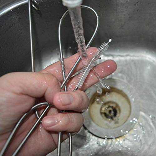 N/T - Cepillo de limpieza flexible para frigoríficos, limpiador de frigorífico, cepillo para el tubo de desagüe de la cocina