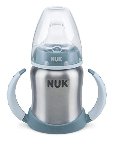 NUK 10255254, Taza de Acero 6-18 Meses, Colores surtidos