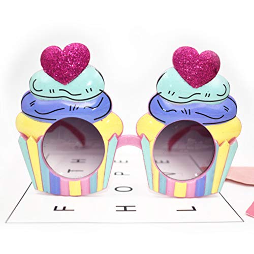 NUOBESTY Gafas de Fiesta de La Novedad Pastel de Helado Gafas de Sol Accesorios de Fiesta Máscara de Ojos Suministros de Decoración de Fiesta de Playa Fiesta de Niños