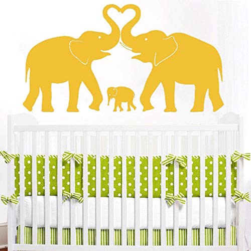 Nursery Kids Baby Room Etiqueta de La Pared Elefante Familia Amor Decoración Del Hogar Arte Del Vinilo Extraíble Poster Mural Tatuajes   57 * 31 cm