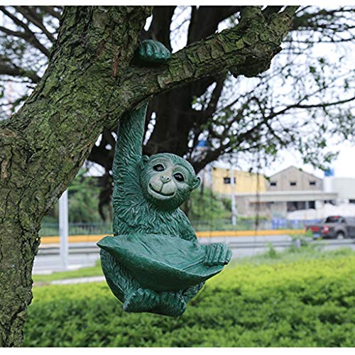 NYKK Ornamento de Escritorio La decoración del jardín al Aire Libre jardín pequeña Yarda Decoración de la Flor Decoración Stand Pequeño Mono Resina Creativa decoración artesanías decoración