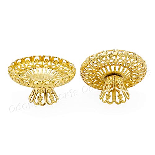 Odoria 1/12 Miniatura 2PZ Soporte para Magdalenas Bandeja para Fruta Cocina Accesorio para Casa de Muñecas