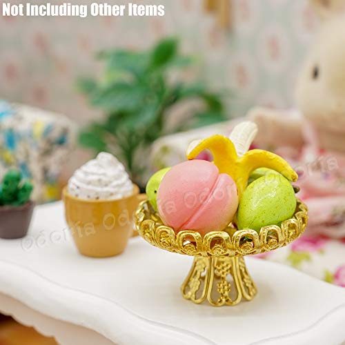 Odoria 1/12 Miniatura 2PZ Soporte para Magdalenas Bandeja para Fruta Cocina Accesorio para Casa de Muñecas